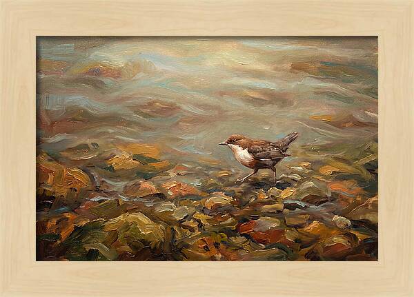 Dipper Bird Walking Underwater