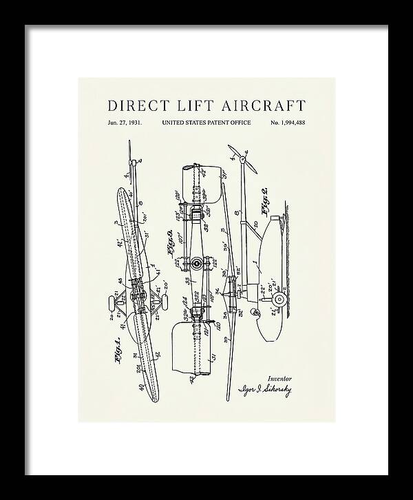 Direct Lift Aircraft Sikorsky Helicopter Minimalist Patent Us1994488