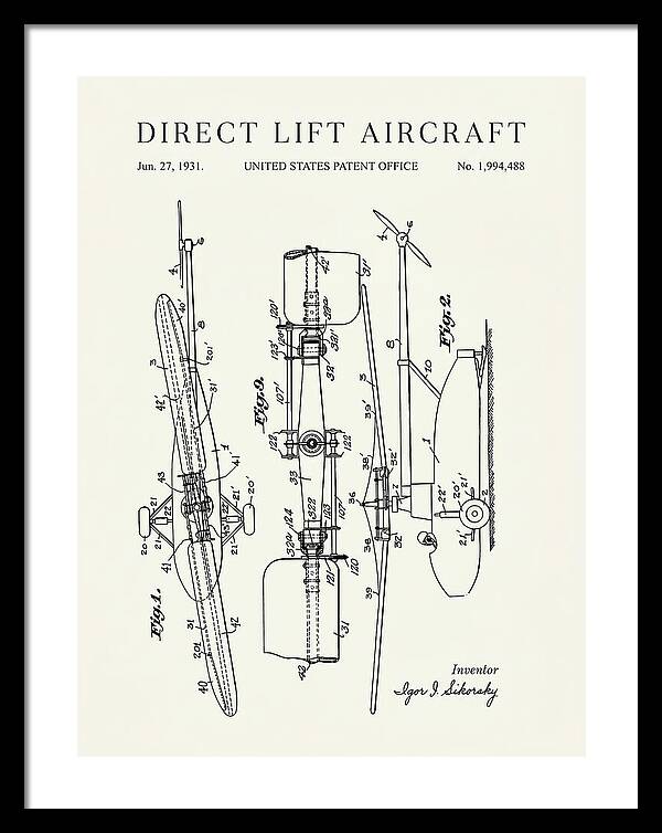 Direct Lift Aircraft Sikorsky Helicopter Minimalist Patent Us1994488