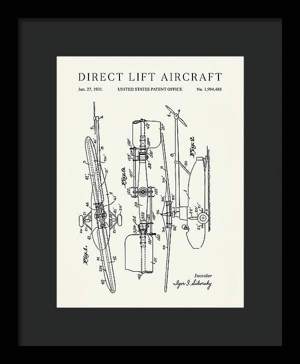 Direct Lift Aircraft Sikorsky Helicopter Minimalist Patent Us1994488