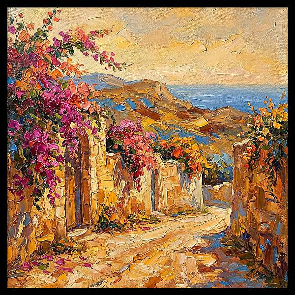 Dirt Road Through Mediterranean Blooms