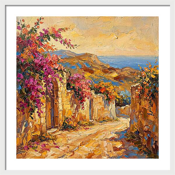 Dirt Road Through Mediterranean Blooms