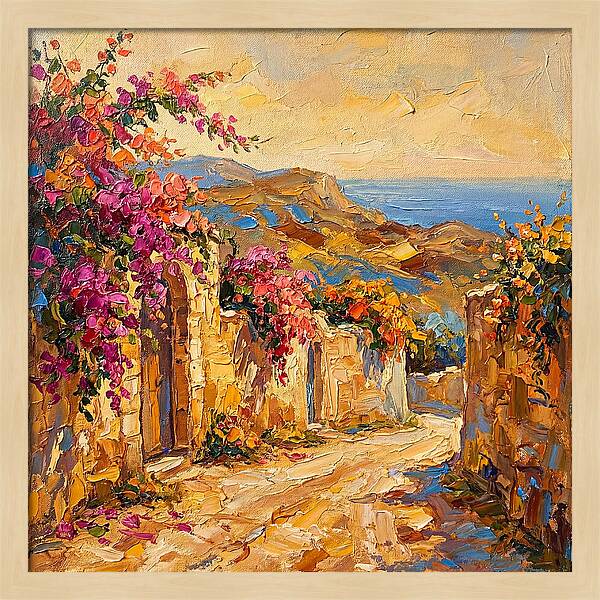 Dirt Road Through Mediterranean Blooms