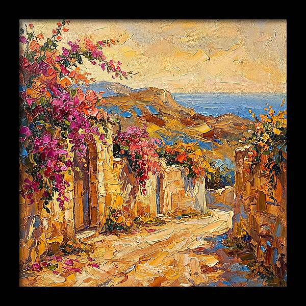 Dirt Road Through Mediterranean Blooms