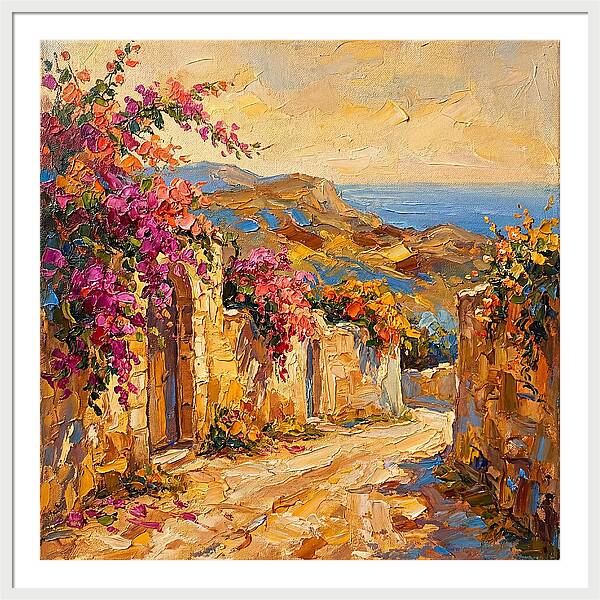 Dirt Road Through Mediterranean Blooms