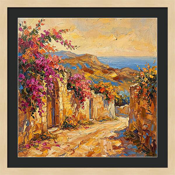 Dirt Road Through Mediterranean Blooms