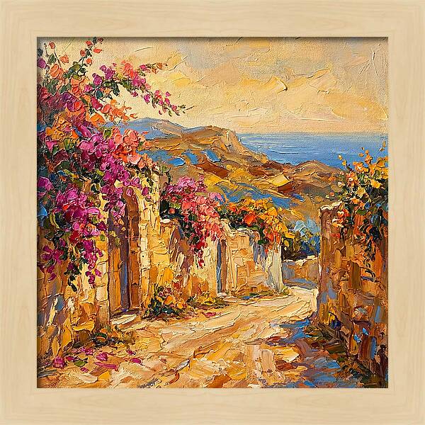 Dirt Road Through Mediterranean Blooms