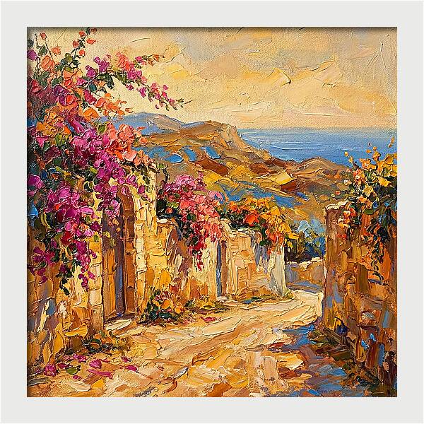 Dirt Road Through Mediterranean Blooms