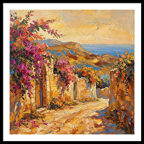 Dirt Road Through Mediterranean Blooms