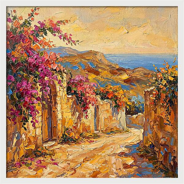 Dirt Road Through Mediterranean Blooms