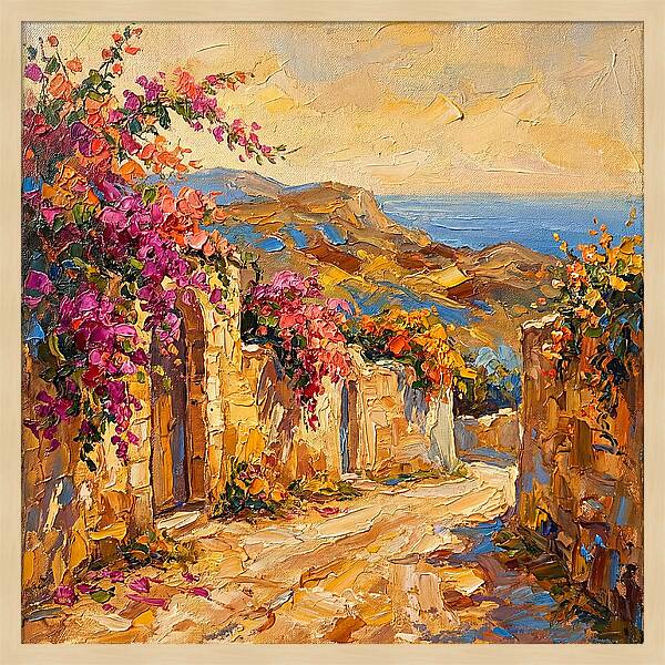 Dirt Road Through Mediterranean Blooms