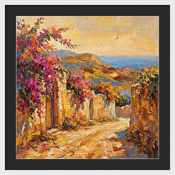 Dirt Road Through Mediterranean Blooms