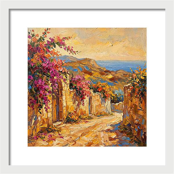 Dirt Road Through Mediterranean Blooms