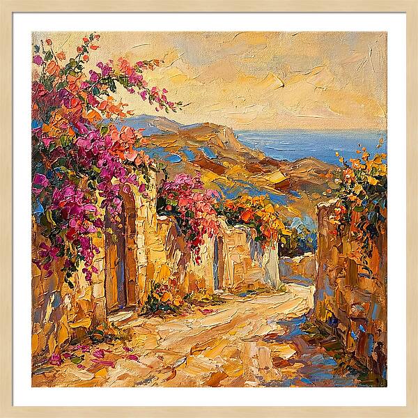 Dirt Road Through Mediterranean Blooms