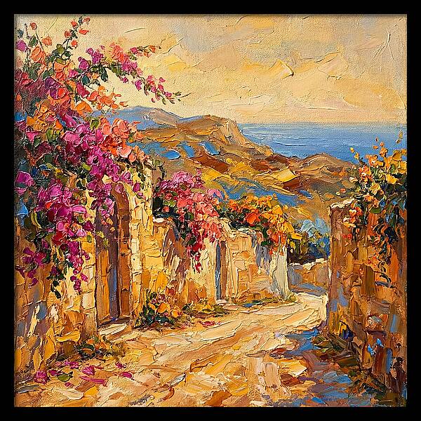 Dirt Road Through Mediterranean Blooms
