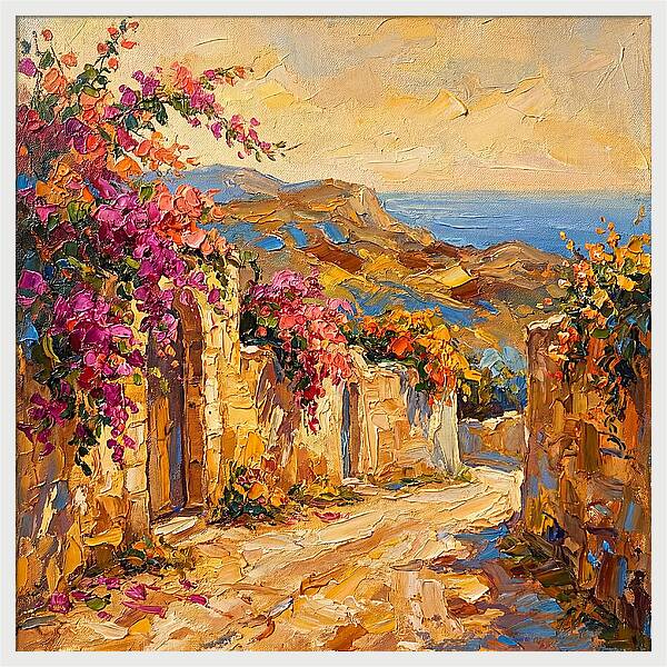 Dirt Road Through Mediterranean Blooms
