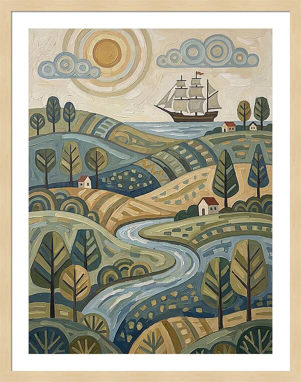 Discovery Landscape With Ship