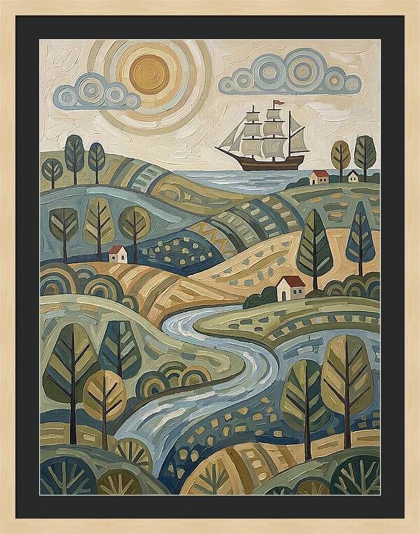 Discovery Landscape With Ship