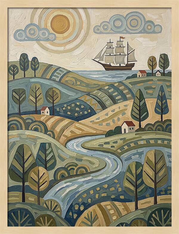 Discovery Landscape With Ship