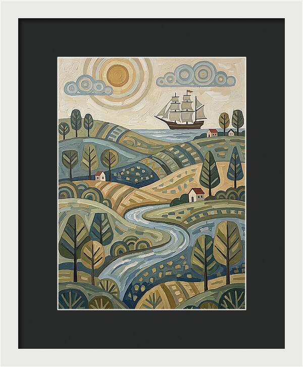 Discovery Landscape With Ship