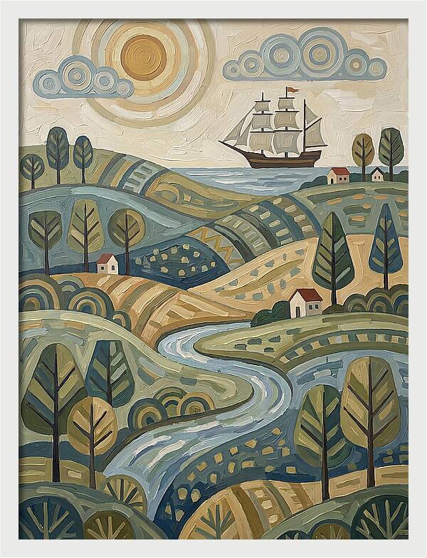 Discovery Landscape With Ship