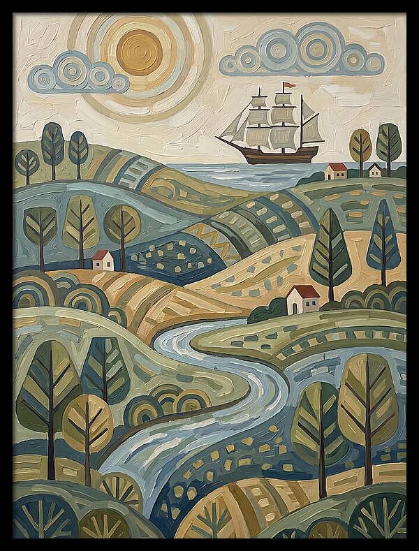 Discovery Landscape With Ship