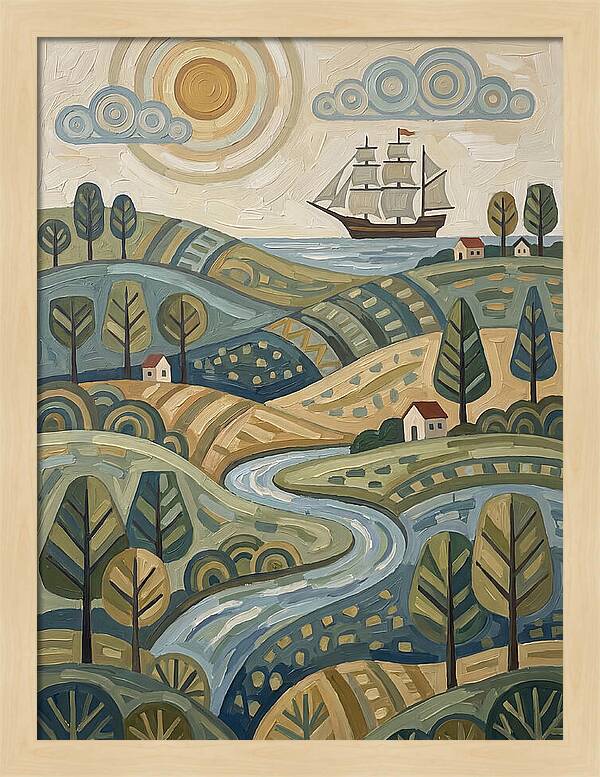 Discovery Landscape With Ship