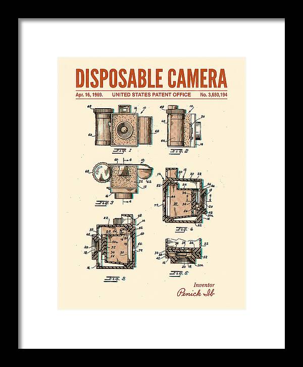Disposable Camera Retro Patent Us3650194a