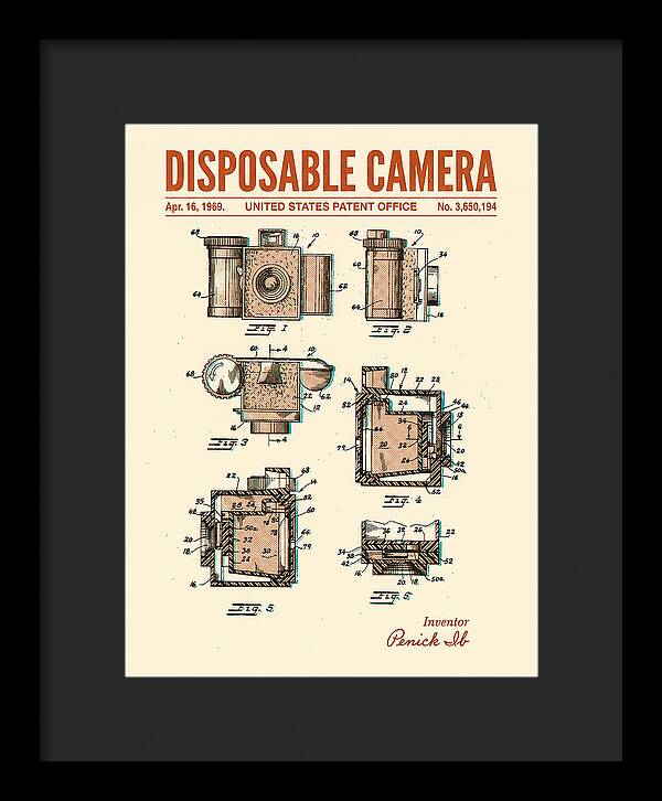 Disposable Camera Retro Patent Us3650194a
