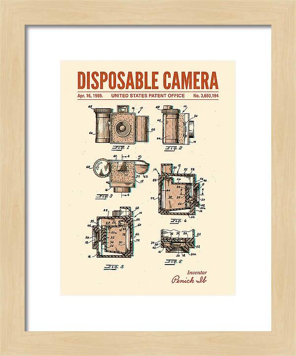 Disposable Camera Retro Patent Us3650194a
