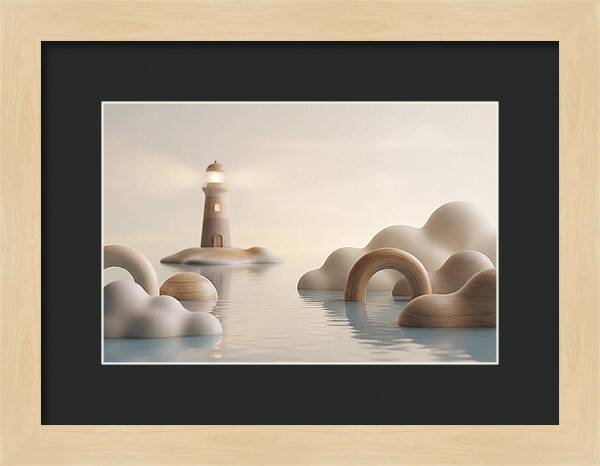 Distant Lighthouse Across Calm Water