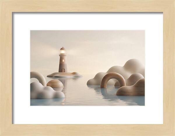 Distant Lighthouse Across Calm Water