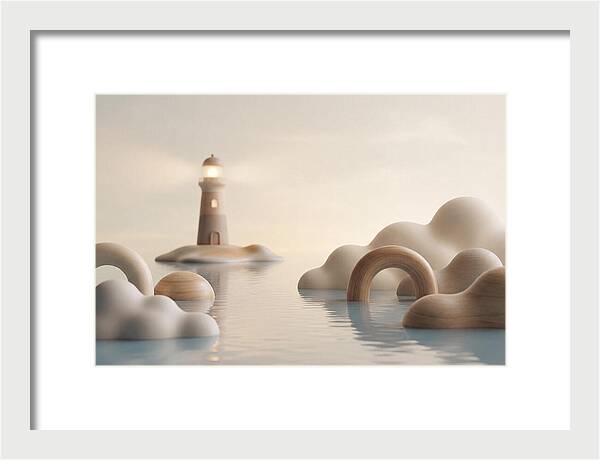 Distant Lighthouse Across Calm Water
