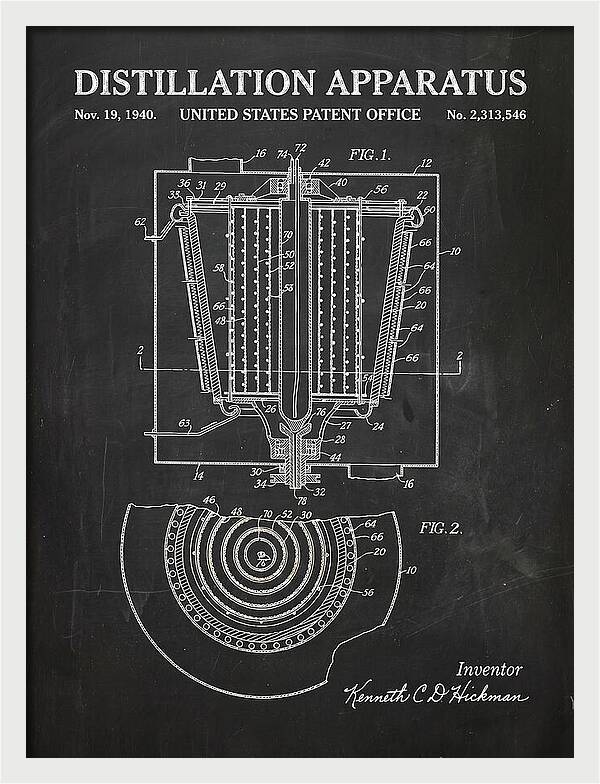 Distillation Apparatus Chalkboard Patent Us2313546
