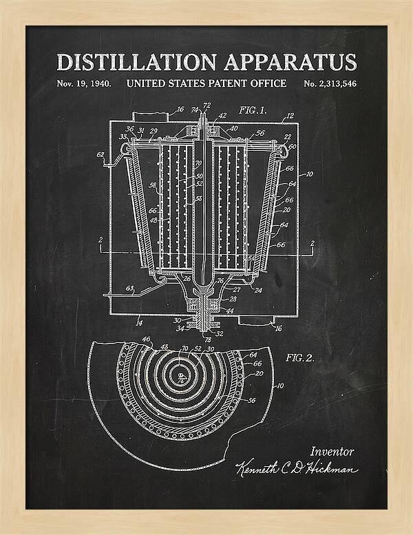 Distillation Apparatus Chalkboard Patent Us2313546
