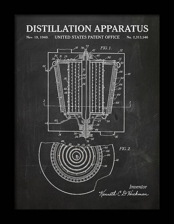 Distillation Apparatus Chalkboard Patent Us2313546