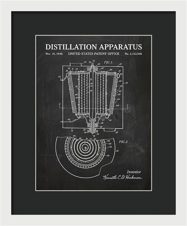 Distillation Apparatus Chalkboard Patent Us2313546