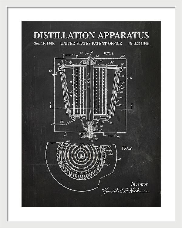 Distillation Apparatus Chalkboard Patent Us2313546