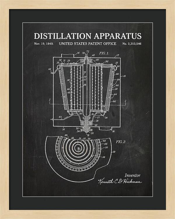 Distillation Apparatus Chalkboard Patent Us2313546
