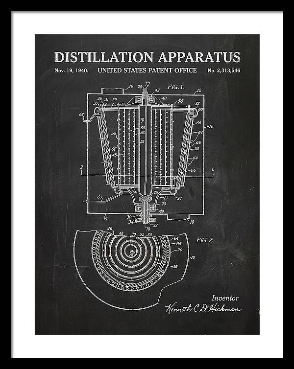 Distillation Apparatus Chalkboard Patent Us2313546