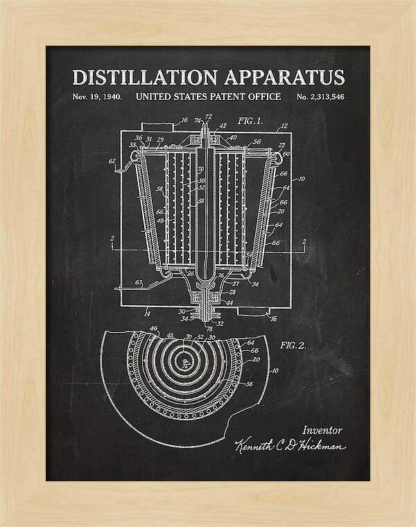 Distillation Apparatus Chalkboard Patent Us2313546