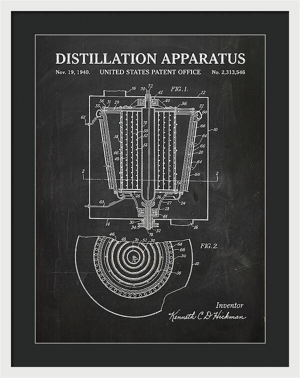 Distillation Apparatus Chalkboard Patent Us2313546