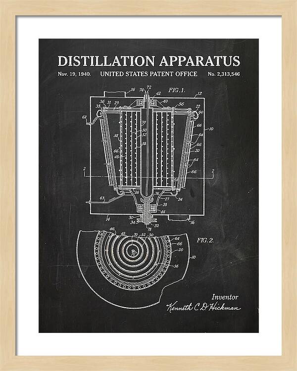 Distillation Apparatus Chalkboard Patent Us2313546