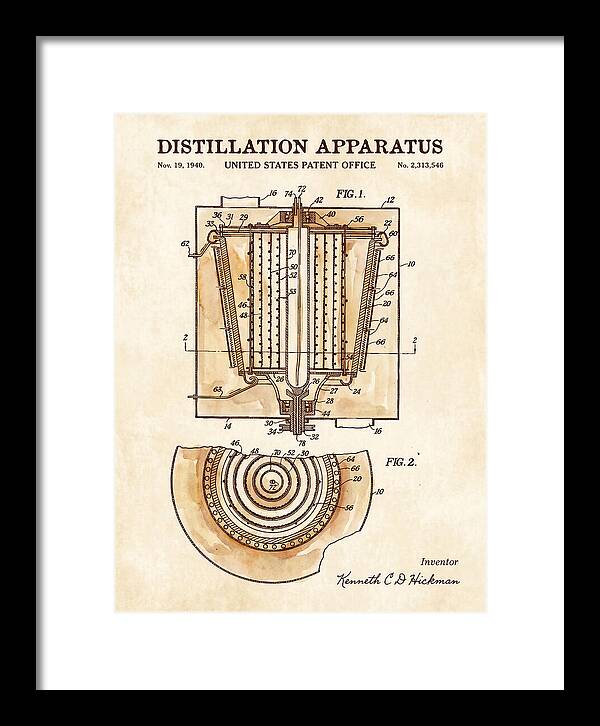 Distillation Apparatus Watercolor Patent Us2313546