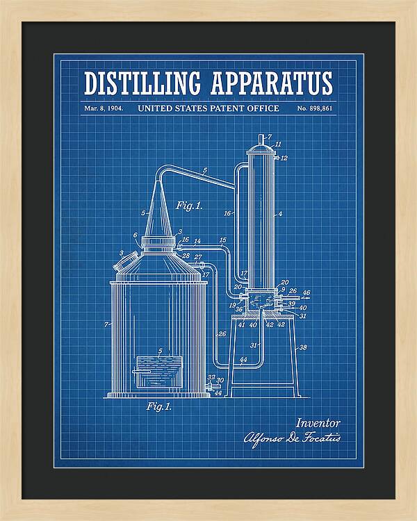Distilling Apparatus Blueprint Patent Us898861
