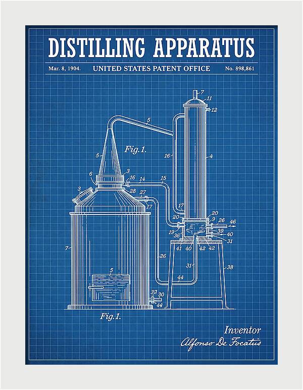 Distilling Apparatus Blueprint Patent Us898861