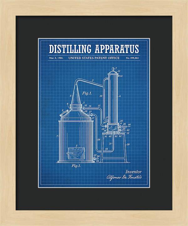 Distilling Apparatus Blueprint Patent Us898861