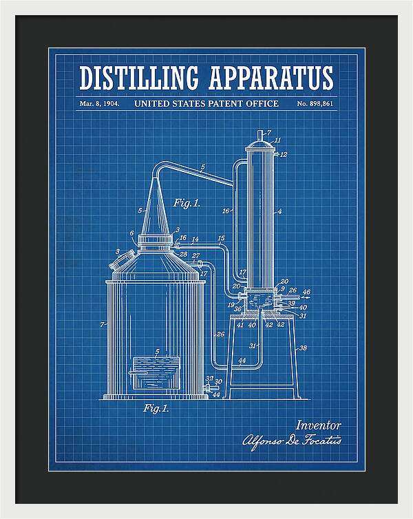 Distilling Apparatus Blueprint Patent Us898861