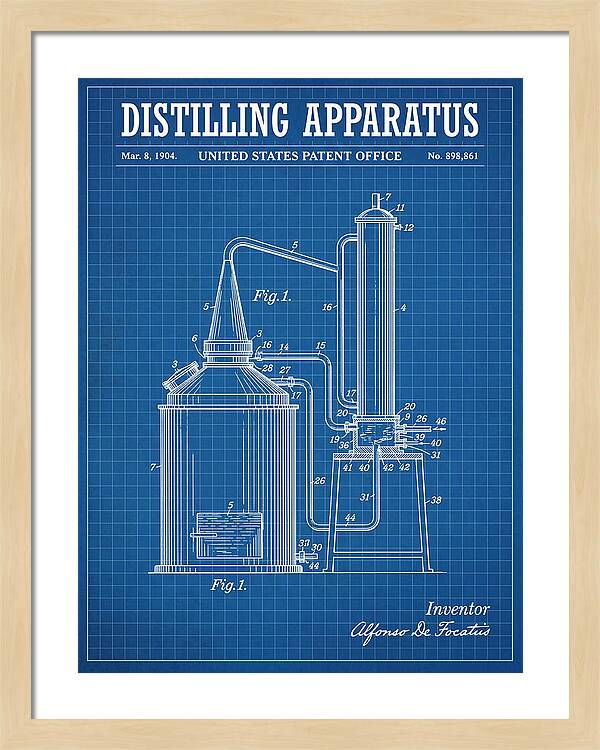 Distilling Apparatus Blueprint Patent Us898861