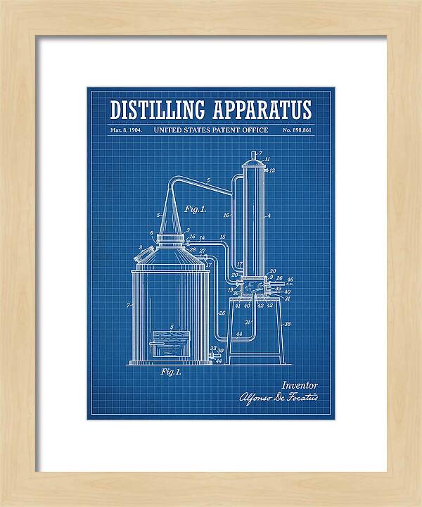 Distilling Apparatus Blueprint Patent Us898861